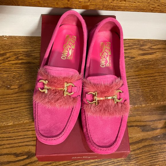 【Ferragamo】 Foxy Fur Loafer Opera Pink - Picture 2 of 6